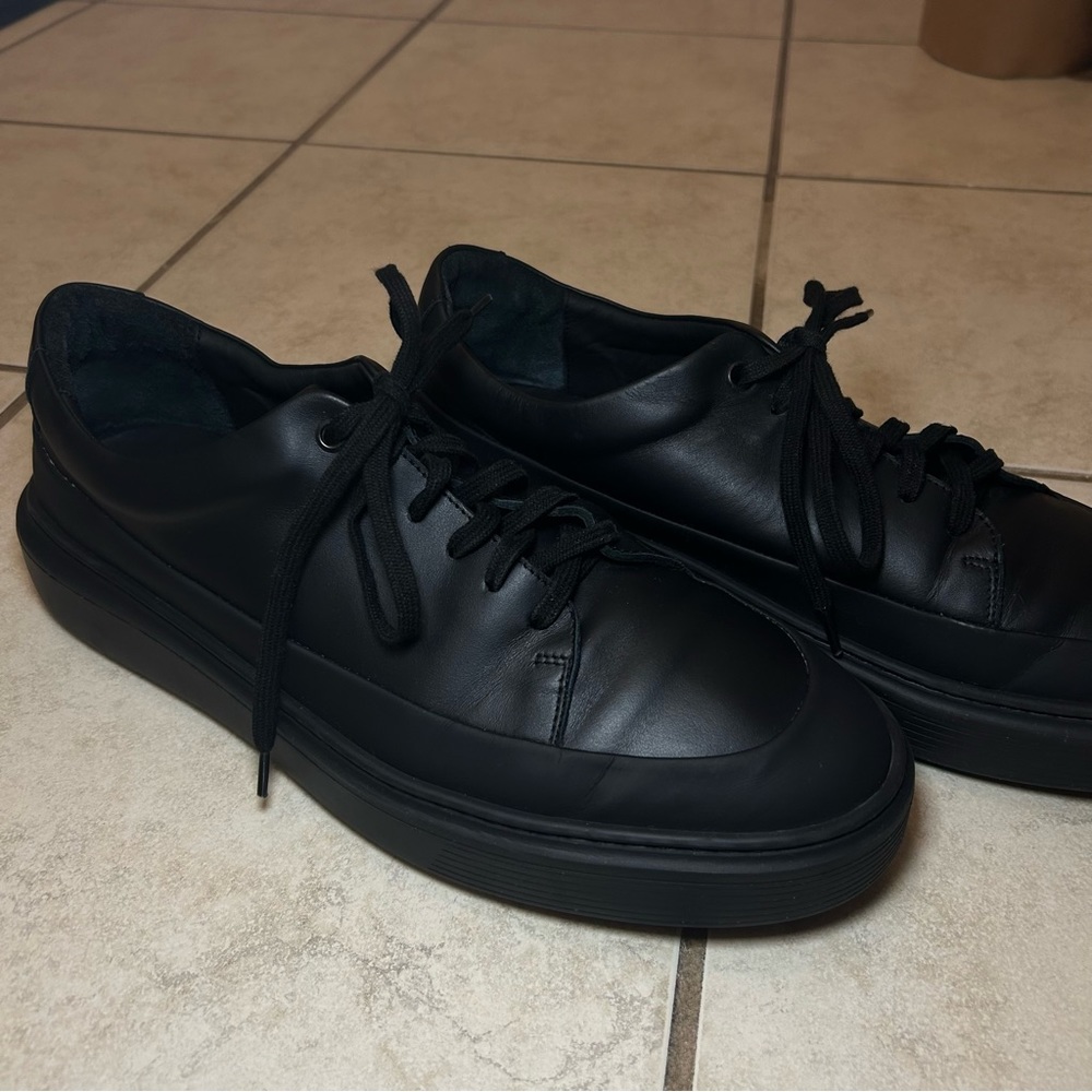 Luca Del Forte Black Leather Shoes for Men